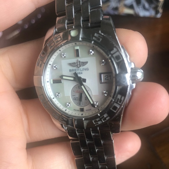 Breitling Galactic 36 MOP Diamond Dial Watch - Picture 4 of 8